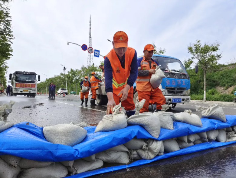 北控城服山东淄博项目公司丨未雨绸缪构筑防汛高墙